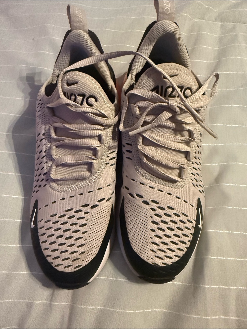 Nike Air270 Pale Beige and Black Athletic Sneakers